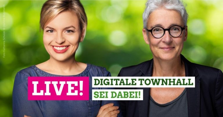 Digitale Townhall mit Katharina Schulze, MdL und Landratskandidatin Martina Neubauer